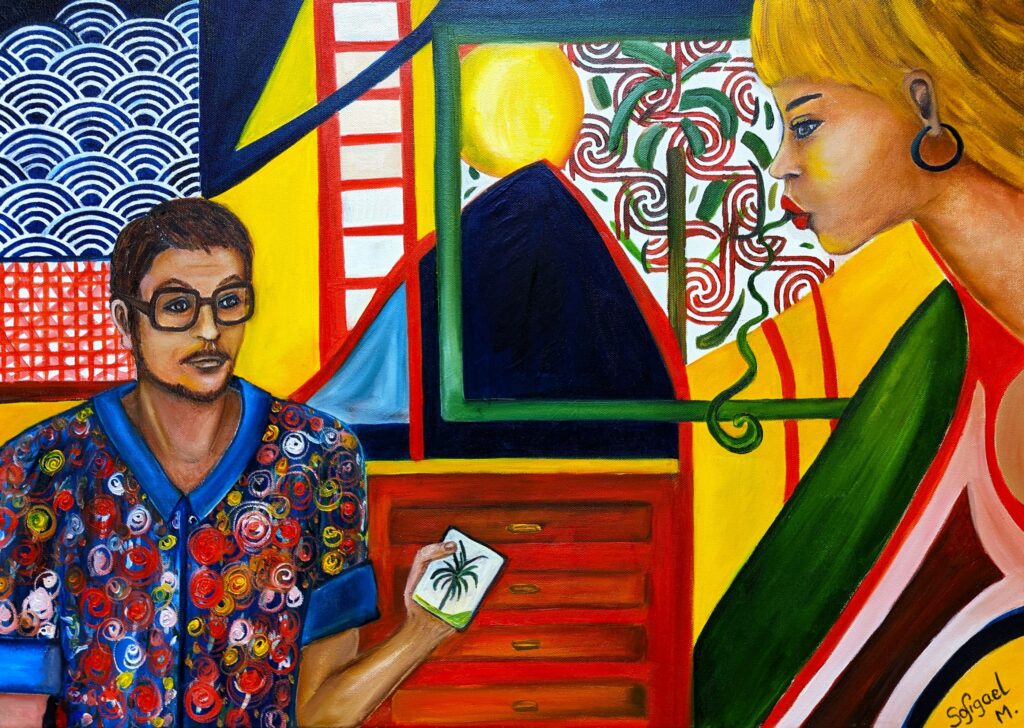 One ticket to Paradise - Huile sur coton - Sofigael M. 2022