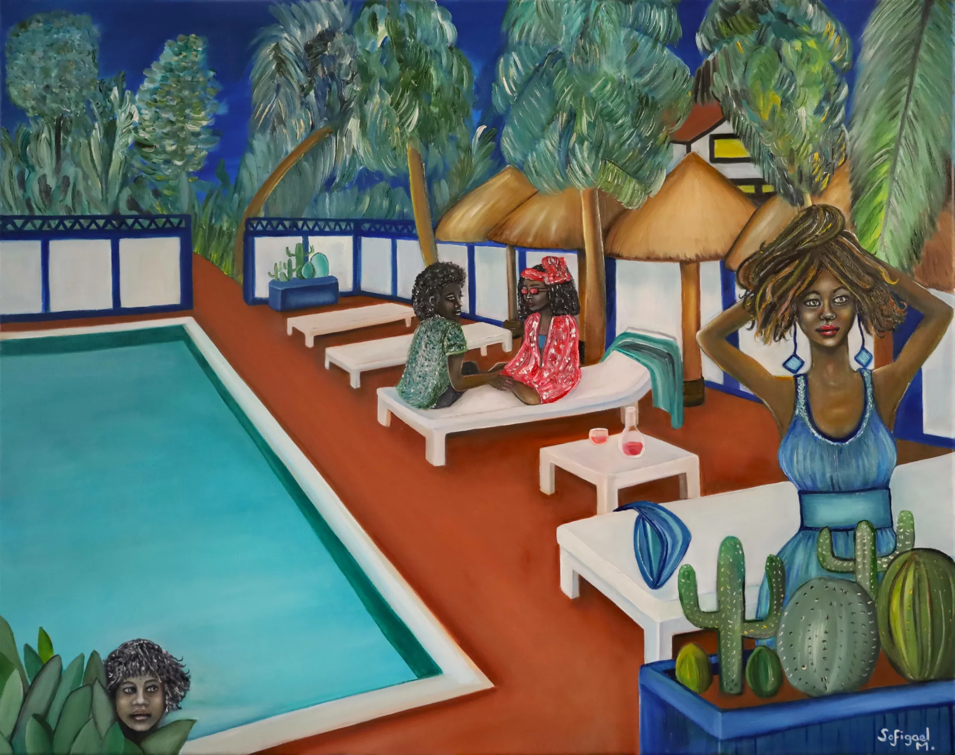 Distraction - Huile sur lin - 73 x 92 cm - Sofigael M. ART