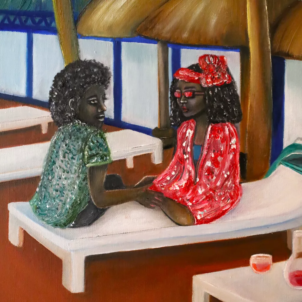 Distraction (détail) - Huile sur lin - 73 x 92 cm - Sofigael M. ART
