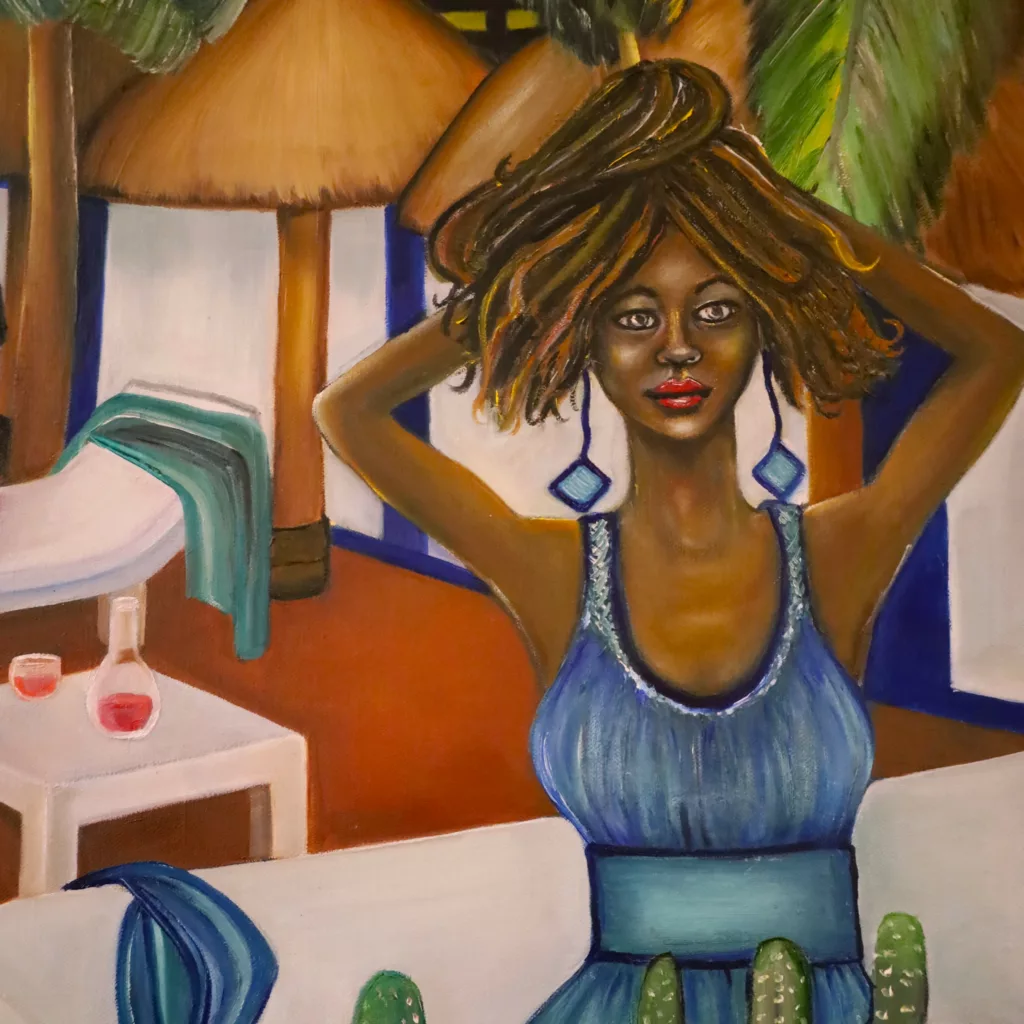 Distraction (détail) - Huile sur lin - 73 x 92 cm - Sofigael M. ART