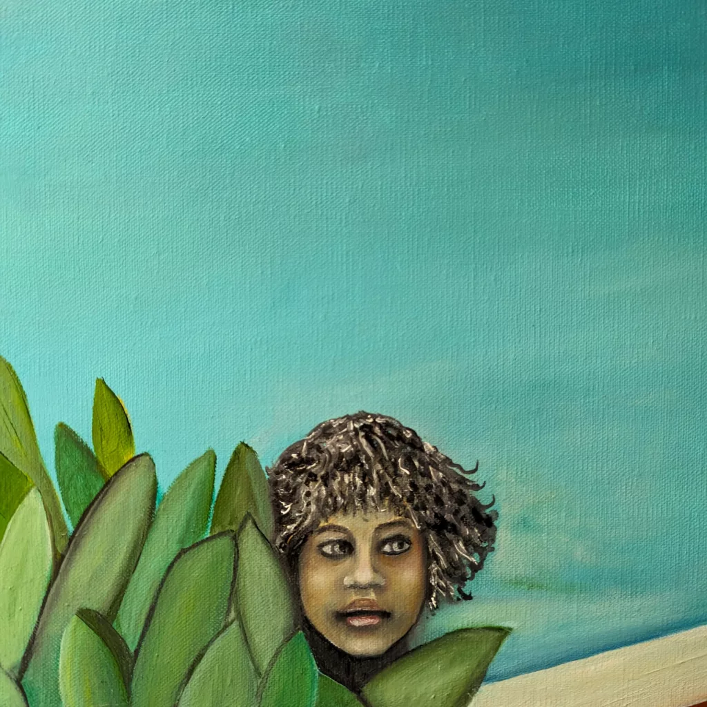 Distraction (détail) - Huile sur lin - 73 x 92 cm - Sofigael M. ART