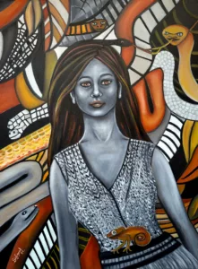 Sang-froid - Sofigael M. 2023 - Huile sur lin - 81 x 60 cm