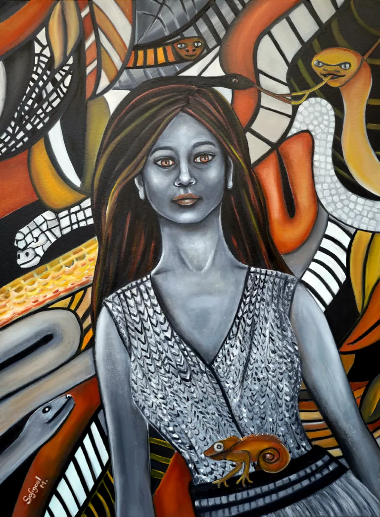 Sang-froid - Sofigael M. 2023 - Huile sur lin - 81 x 60 cm