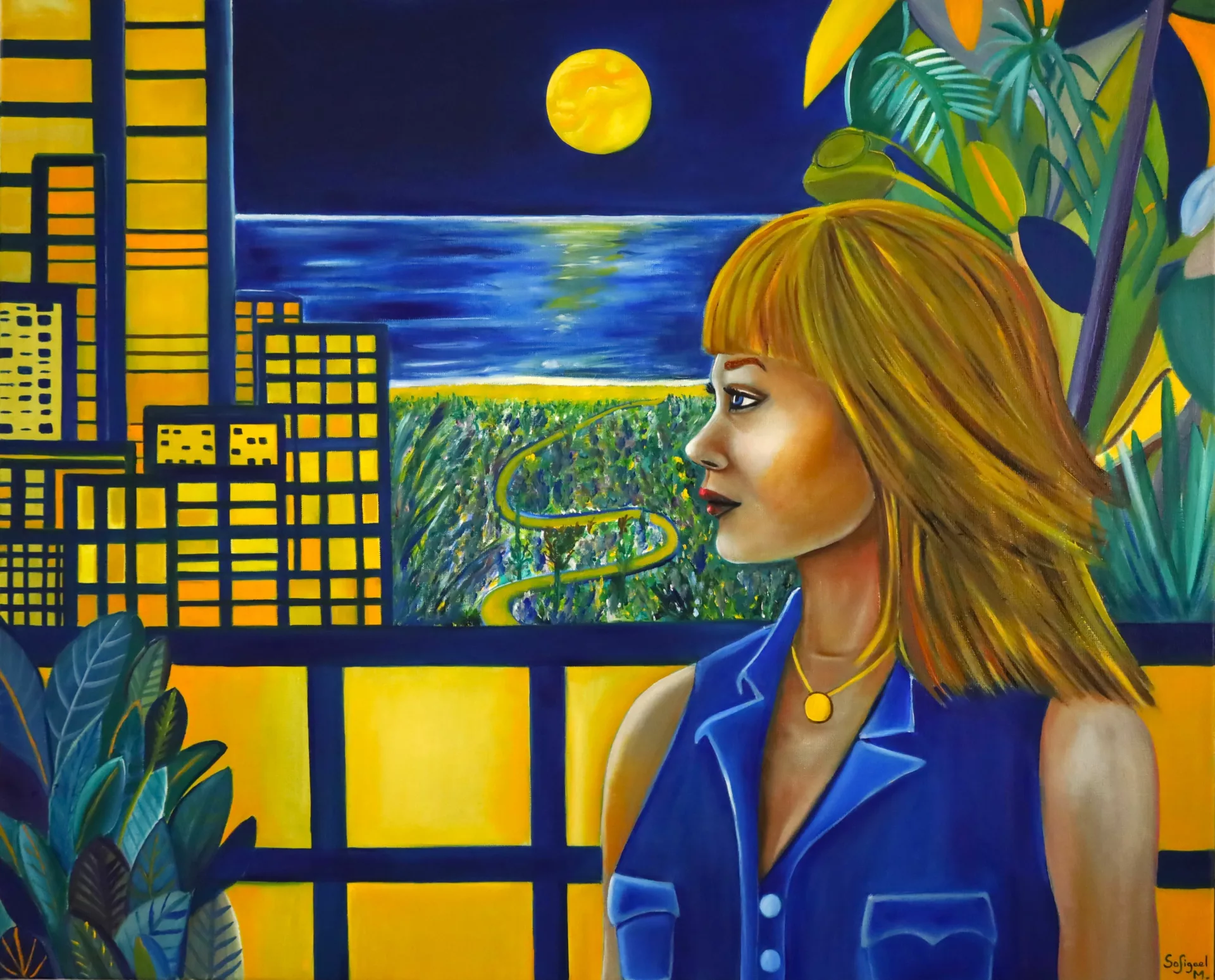 Insomnie - Huile sur lin - 81 x 100 cm - Sofigael M.