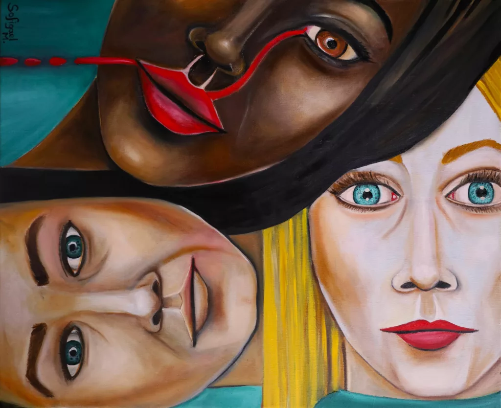 Triangle - Sofigael M. - Huile sur lin - 60 x 73 cm