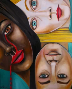 Triangle - Sofigael M. - Huile sur lin - 73 x 60 cm