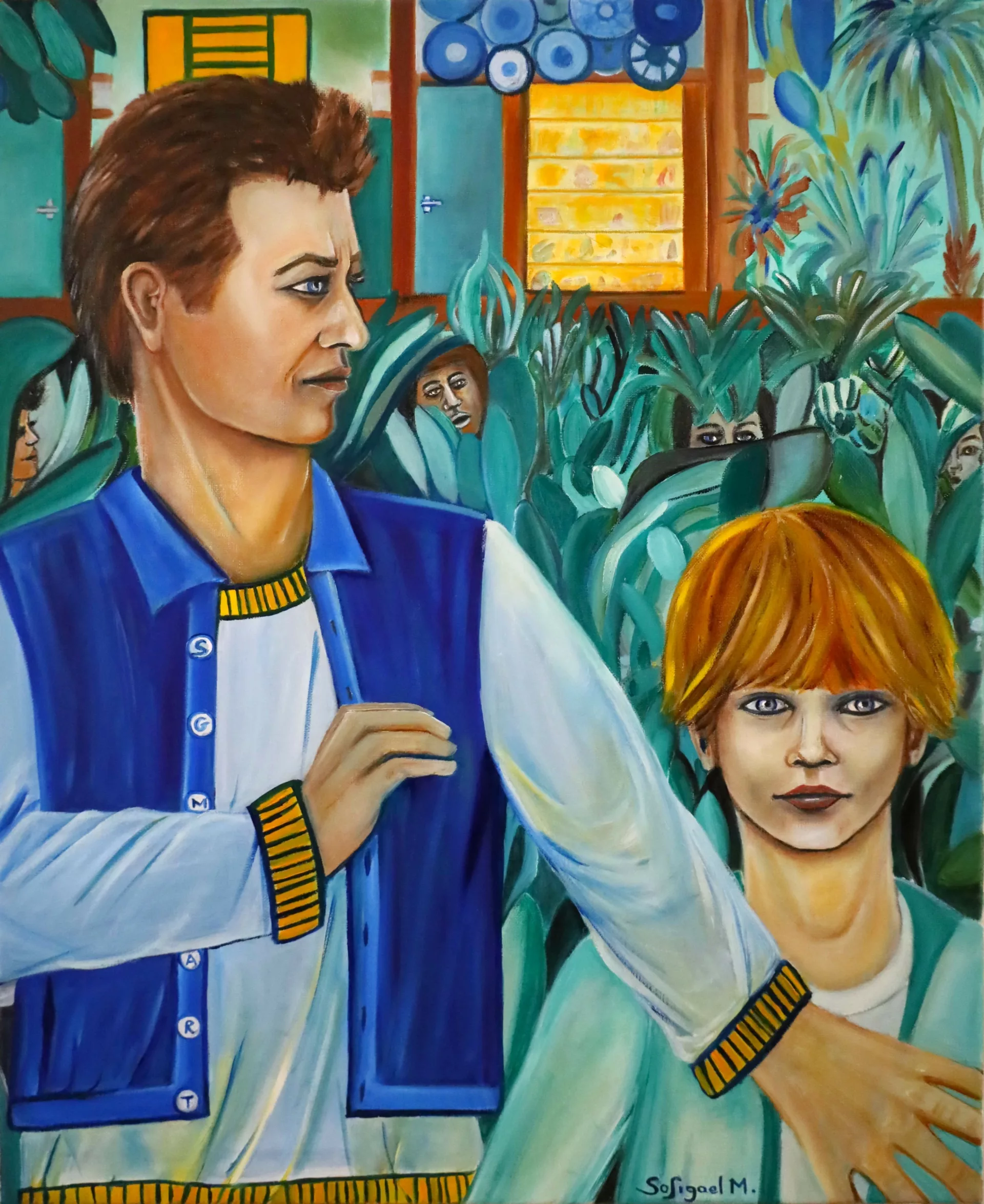 Regarde devant toi - Sofigael M. - Huile sur lin - 73 x 60 cm