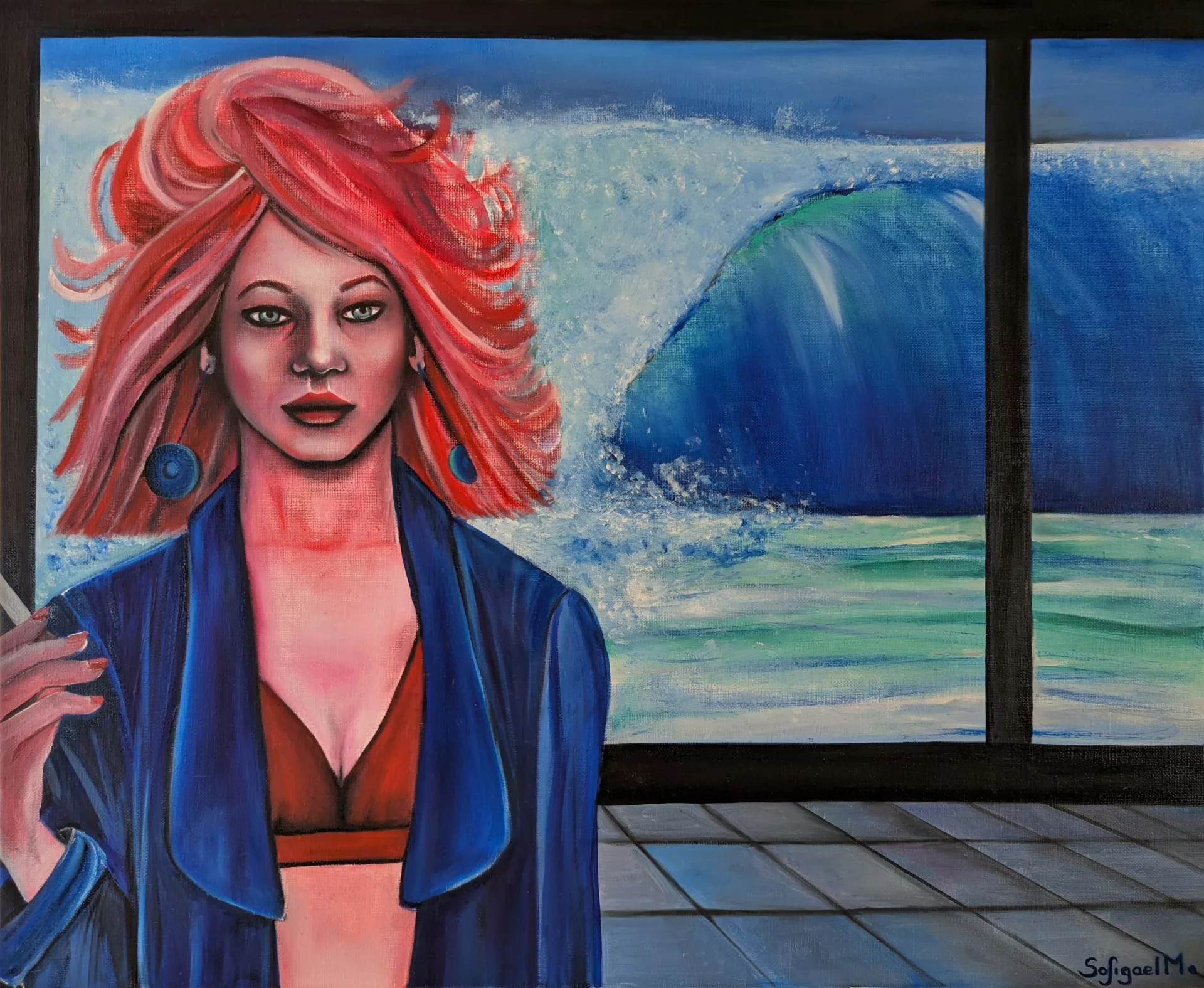 Wavy style - Sofigael M. ART - Huile sur lin - 60 x 73 cm