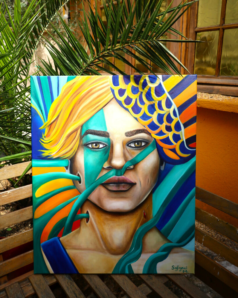 Intrication - Sofigael M. ART - Huile sur lin - 73 x 60 cm