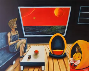 Soleils - Sofigael M. ART - Huile sur lin - 73 x 92 cm