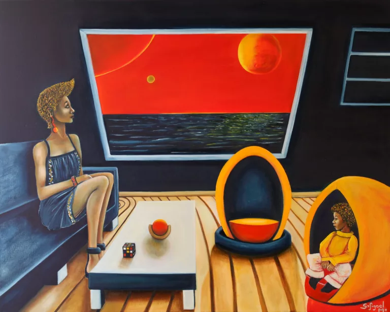 Soleils - Sofigael M. ART - Huile sur lin - 73 x 92 cm