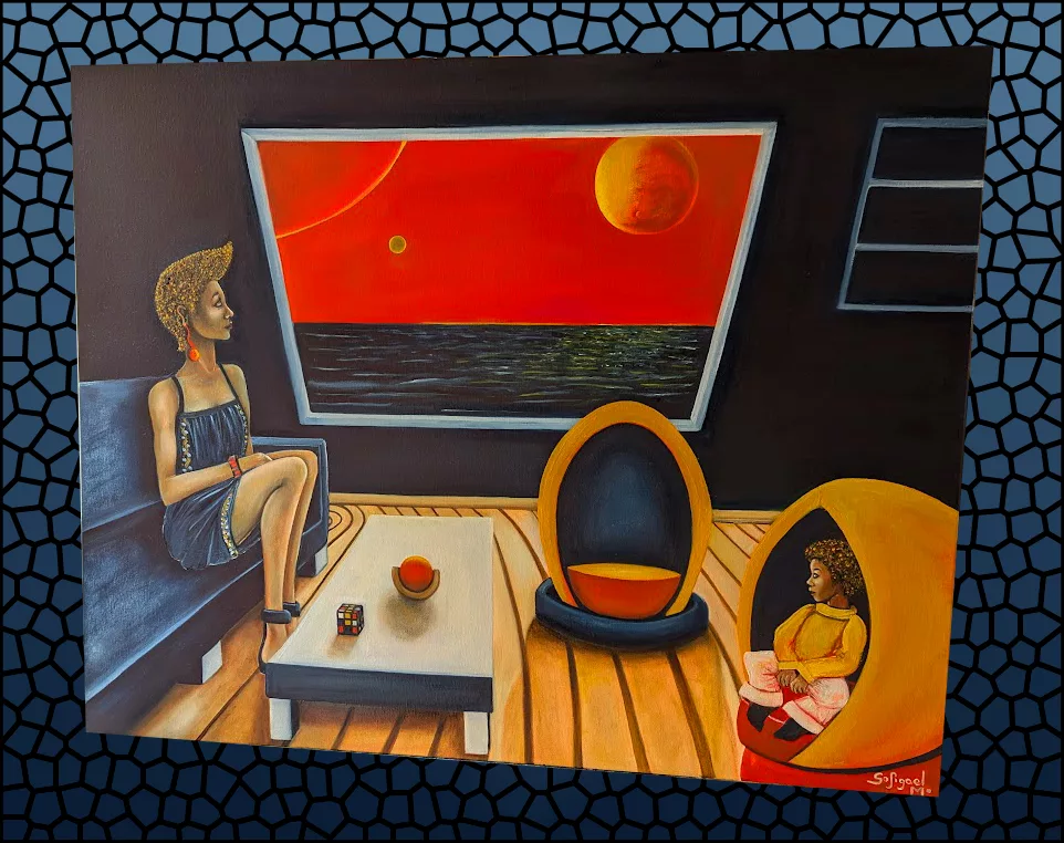 Soleils - Sofigael M. ART - Huile sur lin - 73 x 92 cm