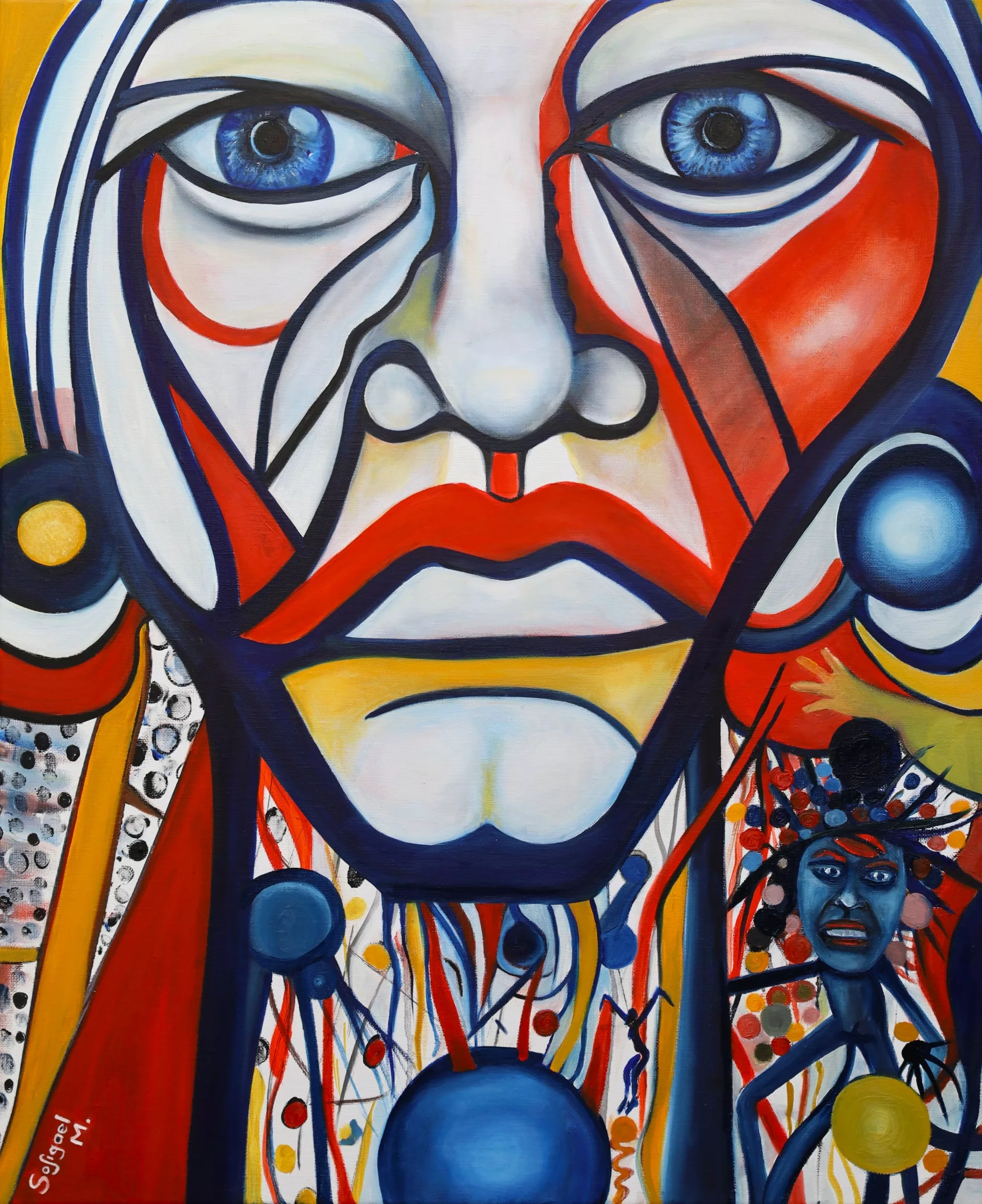 Stigmates - Sofigael M. 2024 - Huile sur lin - 73 x 60 cm
