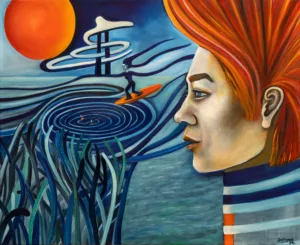 Vortex - Sofigael M. 2024 - Huile sur lin - 60 x 73 cm
