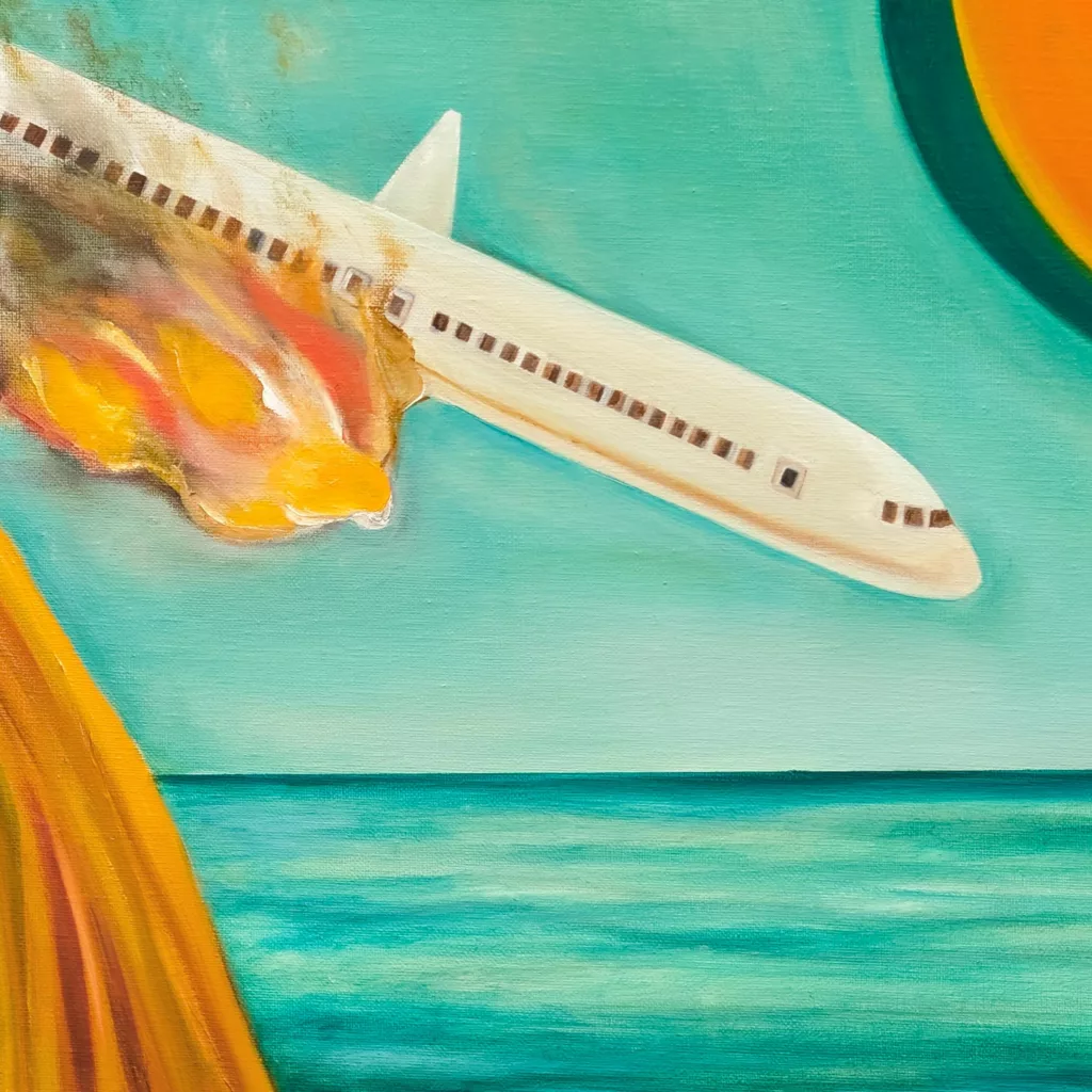 La fin des vacances - Sofigael M. 2024 - Huile sur lin - Art contemporain