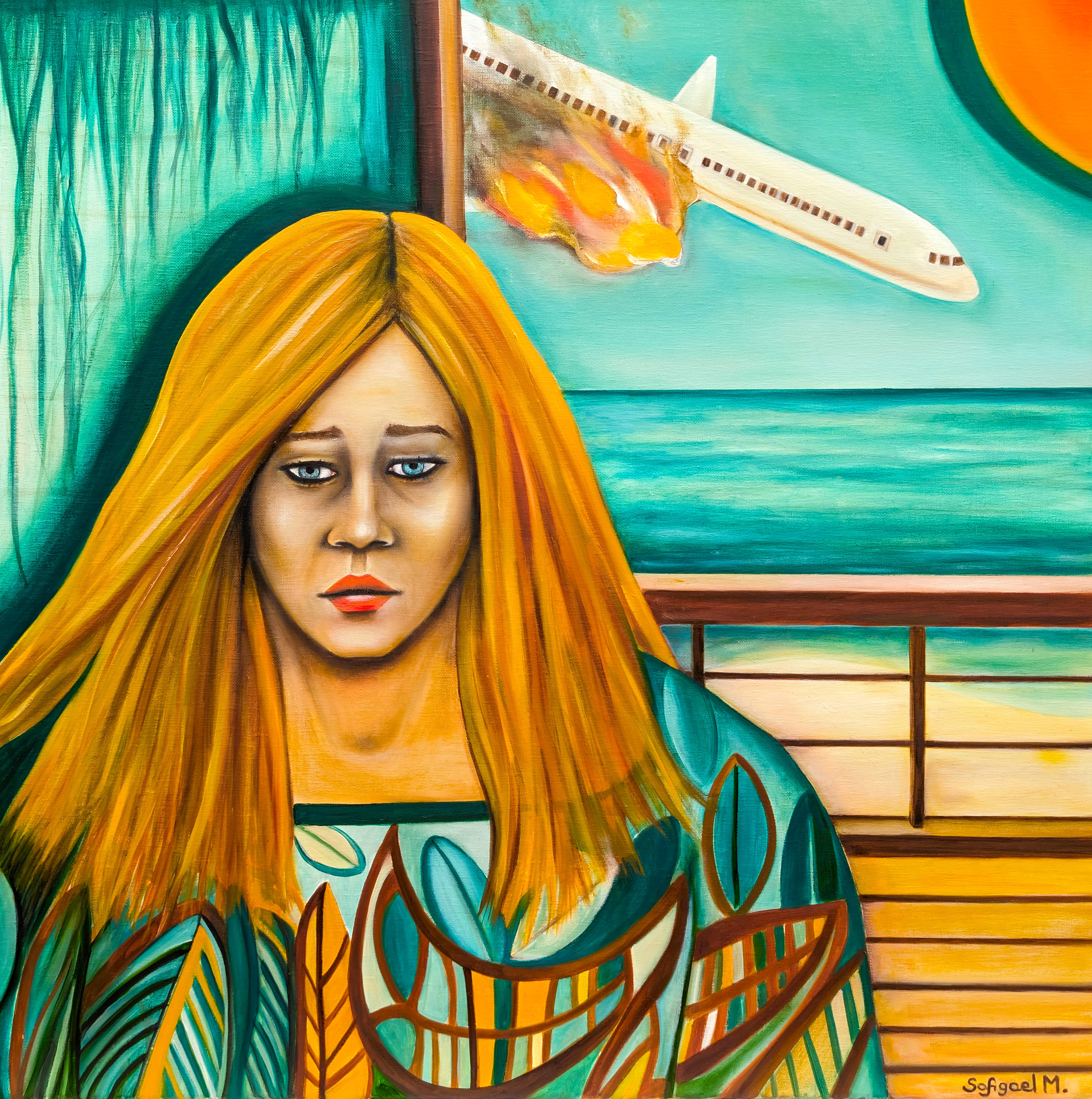 La fin des vacances - Sofigael M. 2024 - Huile sur lin - Art contemporain