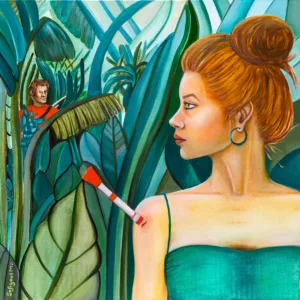 Belle prise - Sofigael M. 2025 - Huile sur lin - 50 x 50 cm