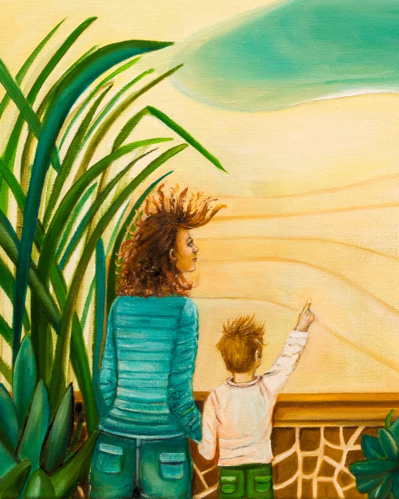 L'arrivée des premiers engins -2025 - Sofigael M. - Huile sur lin - 60 x 73 cm