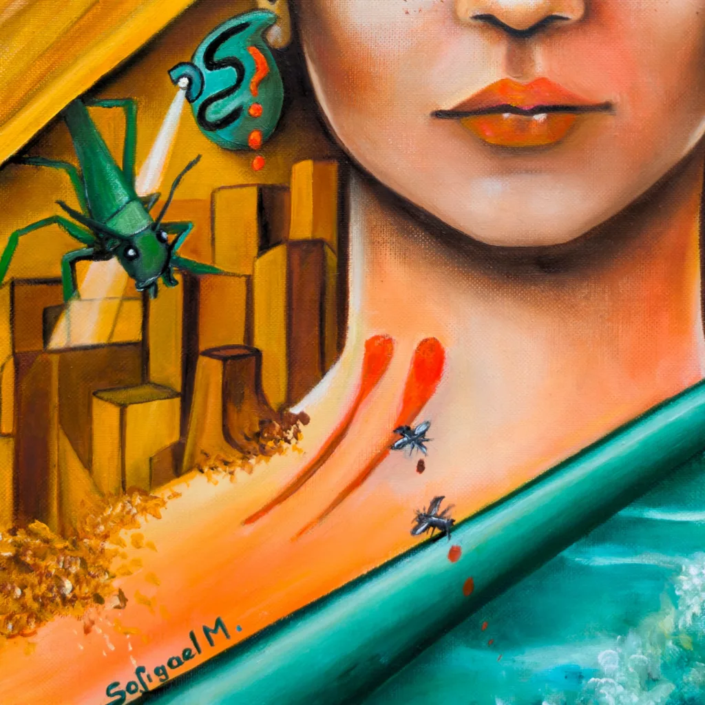 Summerwaves -Sofigael M. 2025 Huile sur lin - Art narratif contemporain