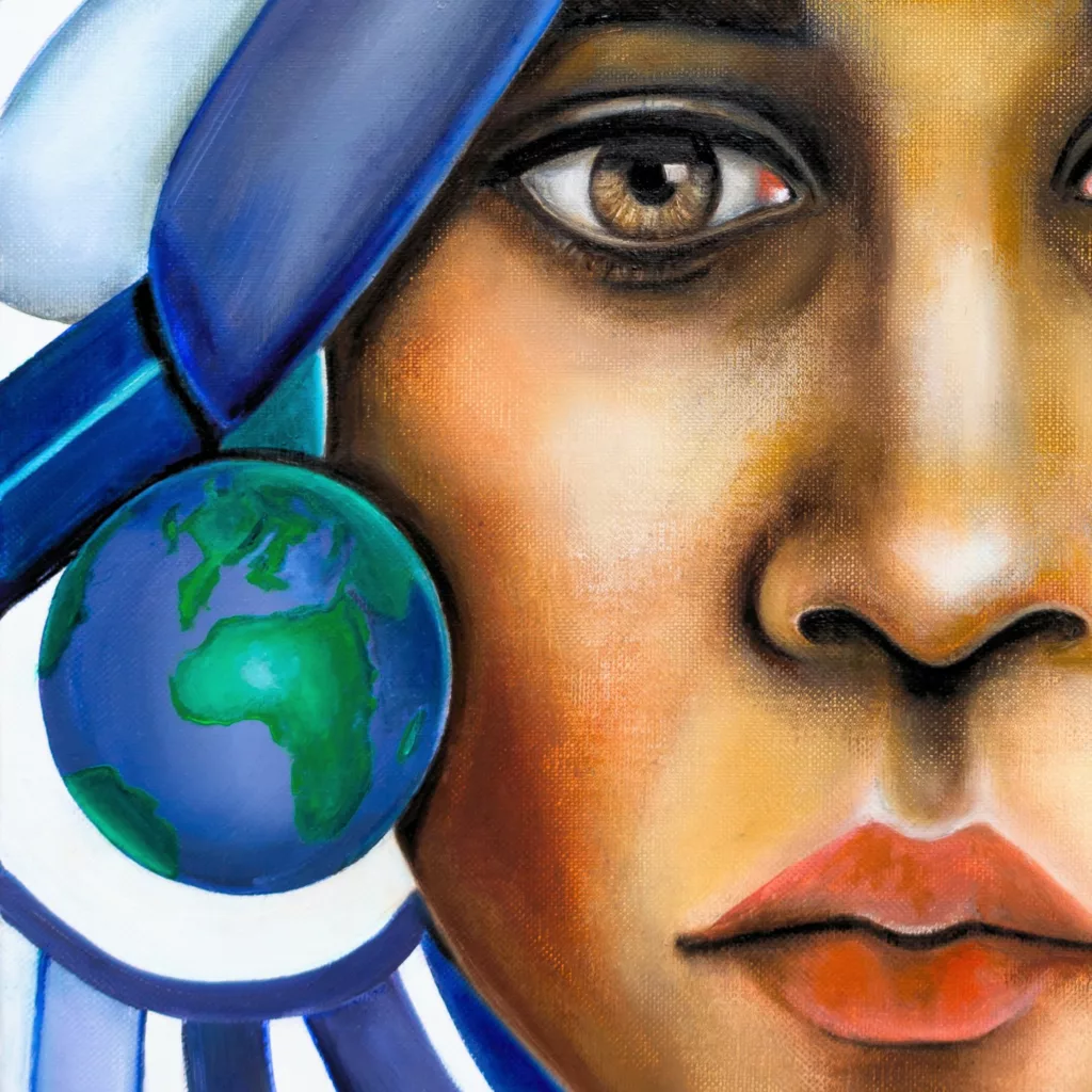 Nomade - Sofigael M. 2025 - Huile sur lin - 40 x 40 cm