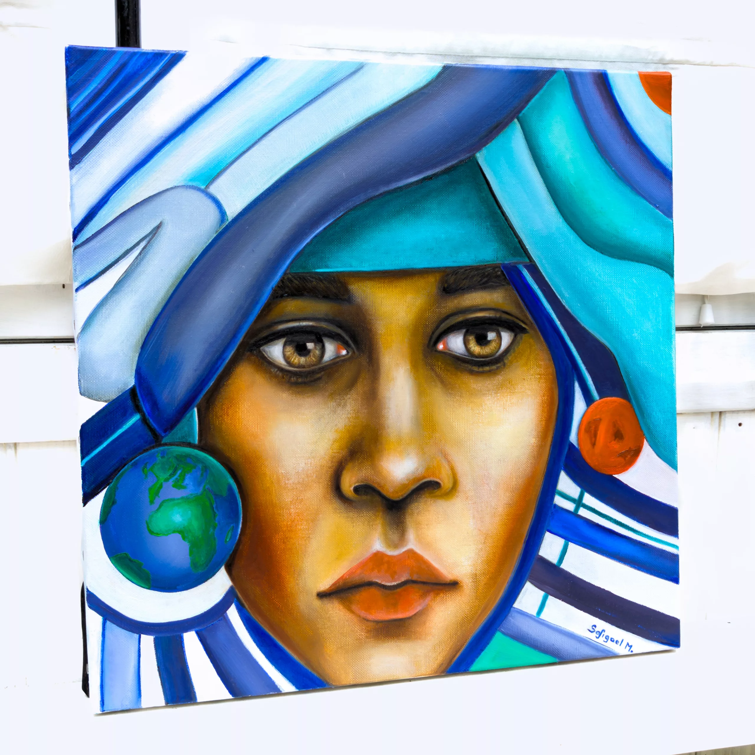 Nomade - Sofigael M. 2025 - Huile sur lin - 40 x 40 cm