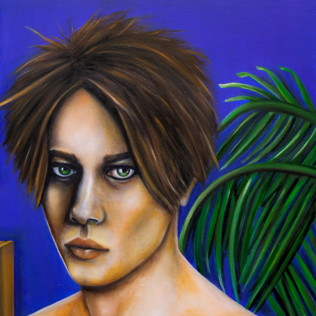 Hi-fi - Sofigael M. 2025 - Huile sur lin - 60 x 60 cm