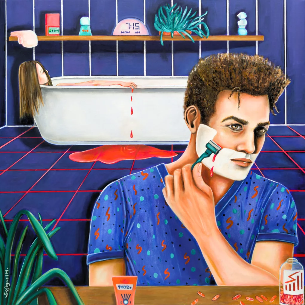 Monday morning • 2026 • Sofigael M. • Huile sur lin • 70x70 cm