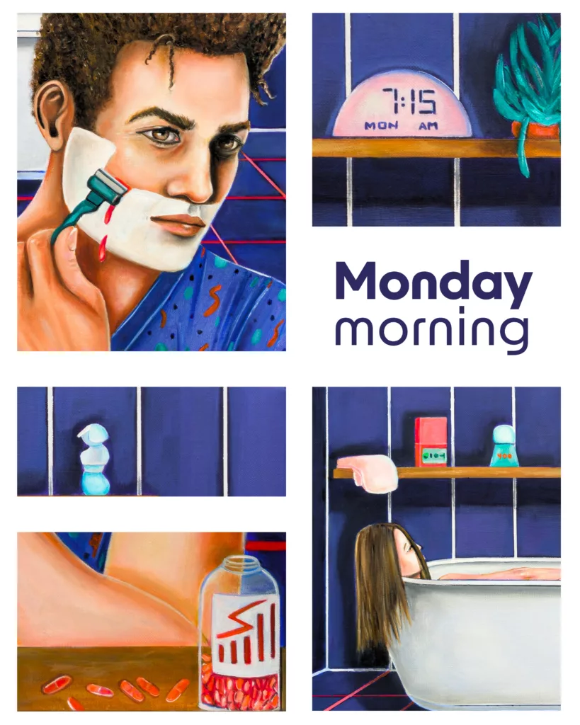 Monday morning • 2026 • Sofigael M. • Huile sur lin • 70x70 cm