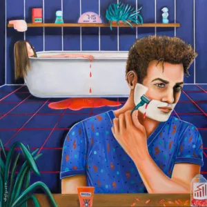 Monday morning • 2026 • Sofigael M. • Huile sur lin • 70 x 70 cm