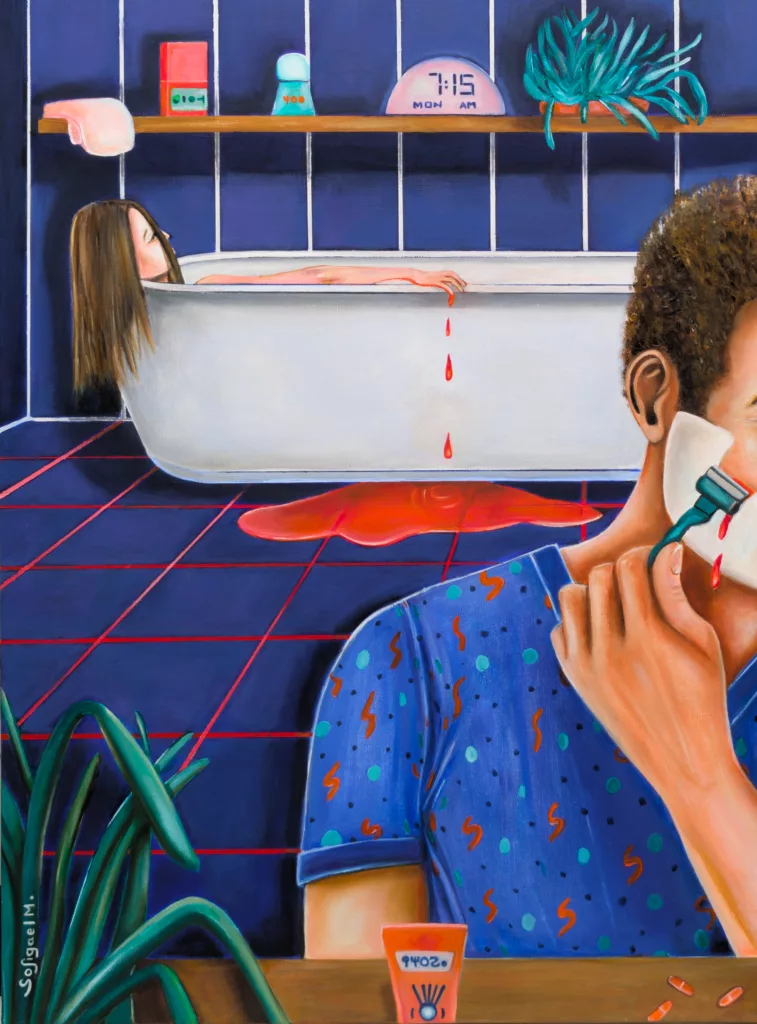 Monday morning • 2026 • Sofigael M. • Huile sur lin • 70x70 cm