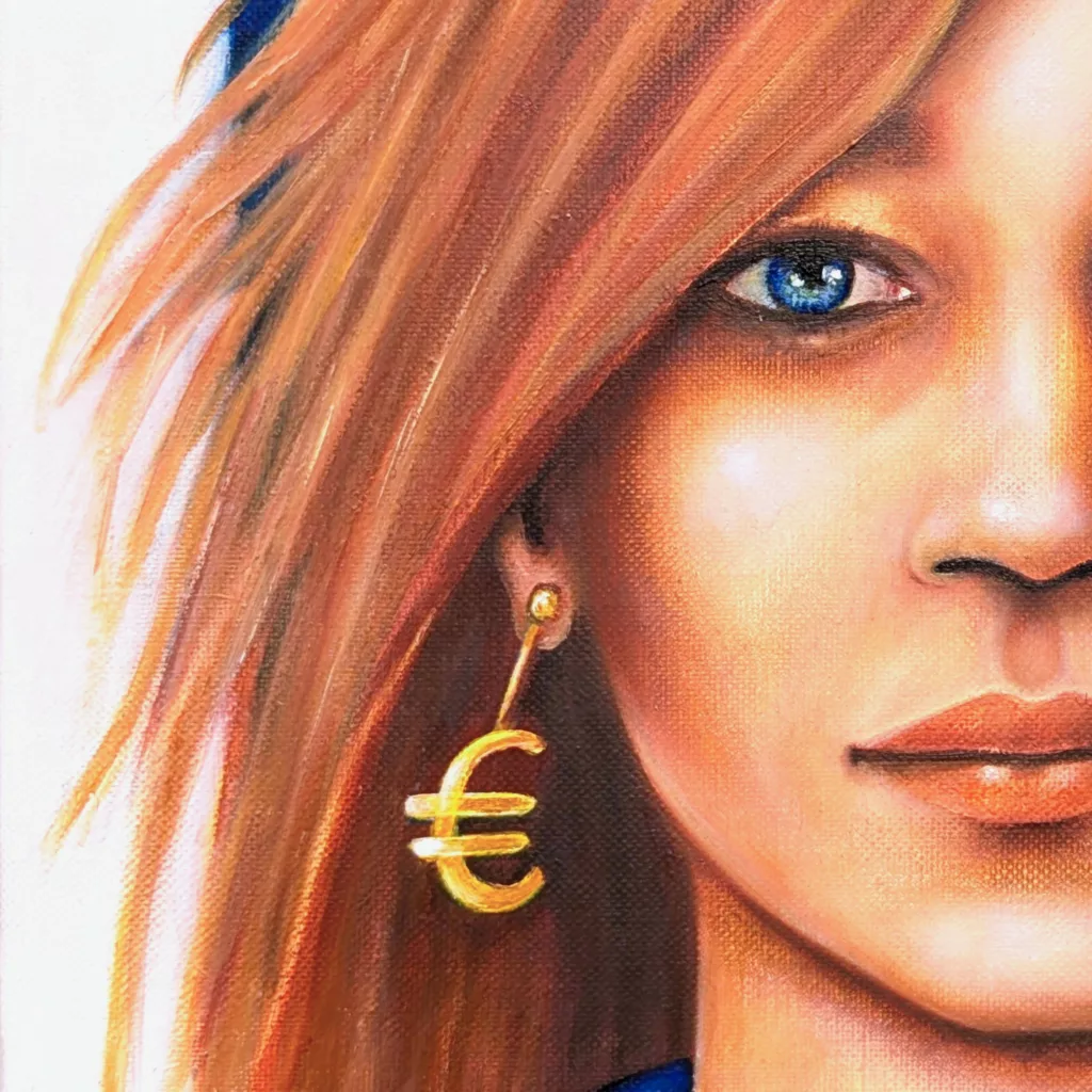 Peine capitale • Sofigael M. • 2026 • Huile sur lin • 40 x 40 cm